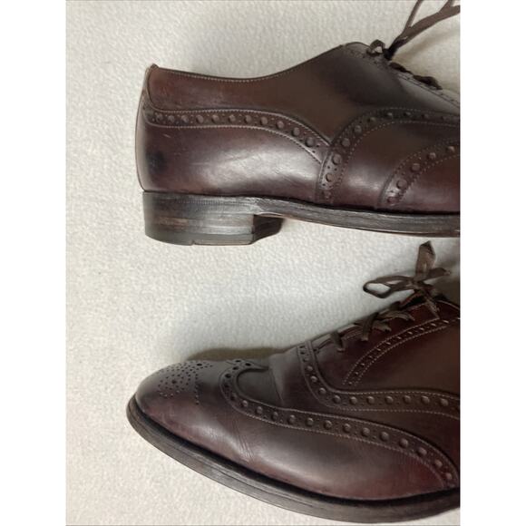Vtg Brooks Brothers Devon England Men\'s Wingtip Dress Shoes Brown Leather 11.5 main image 6